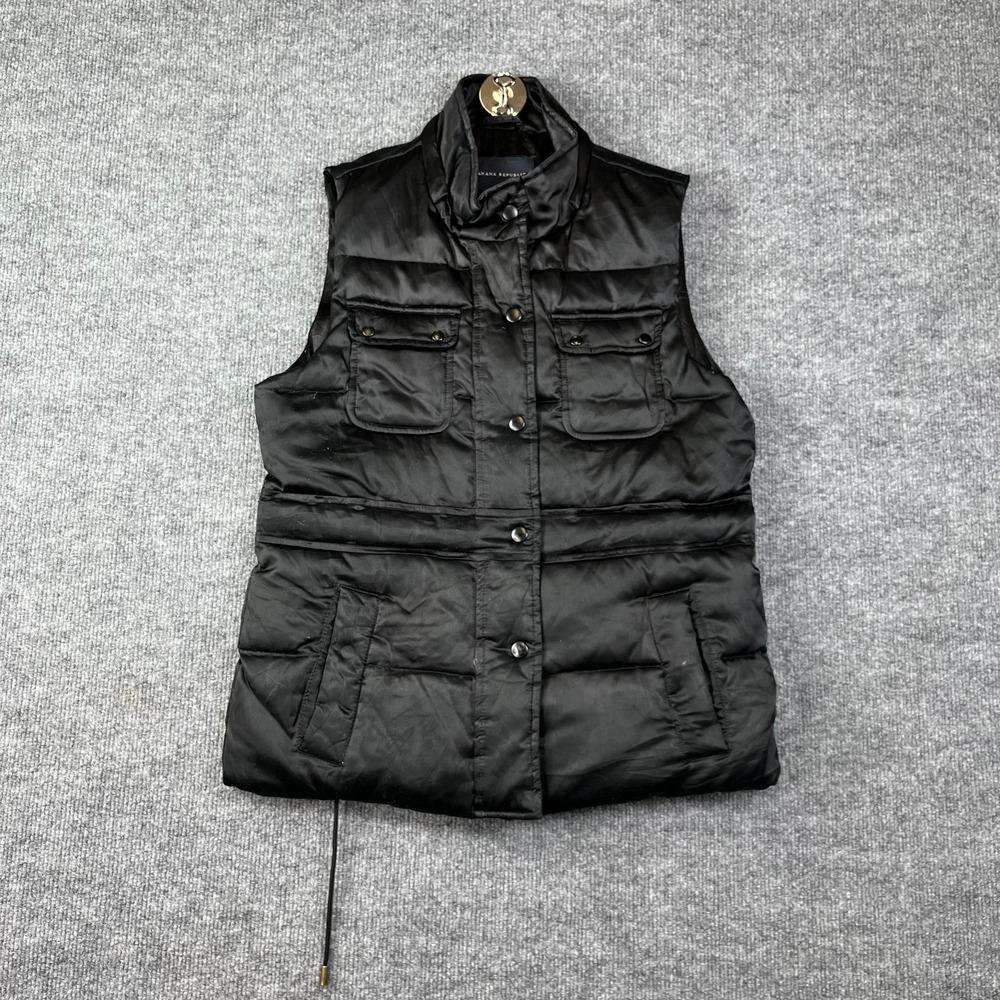 Banana Republic Puffer Vest Men S Black insulation Wind Resistant Wind Resistant